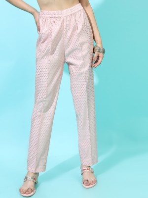 Vishudh Regular Fit Women Pink Trousers