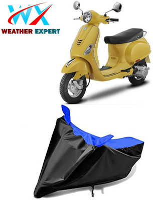 WEATHER EXPERT Waterproof Two Wheeler Cover for Vespa(Vespa LX, Black, Blue)