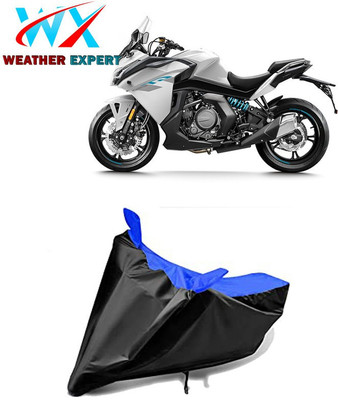 WEATHER EXPERT Waterproof Two Wheeler Cover for CFMoto(650GT, Black, Blue)