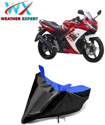 WEATHER EXPERT Waterproof Two Wheeler Cover for Yamaha(YZF R15 S, Black, Blue)