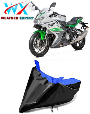 WEATHER EXPERT Waterproof Two Wheeler Cover for Benelli(302R, Black, Blue)