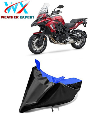 WEATHER EXPERT Waterproof Two Wheeler Cover for Benelli(TRK 502, Black, Blue)
