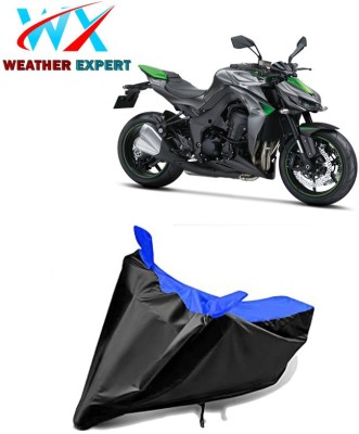 WEATHER EXPERT Waterproof Two Wheeler Cover for Kawasaki(Z1000, Black, Blue)