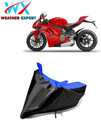 WEATHER EXPERT Waterproof Two Wheeler Cover for Ducati(Panigale, Black, Blue)