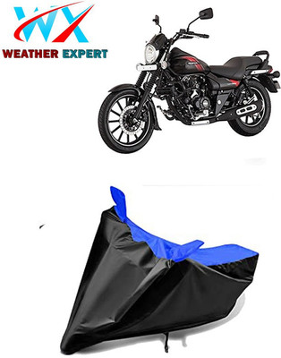 WEATHER EXPERT Waterproof Two Wheeler Cover for Bajaj(Avenger 220 Street, Black, Blue)