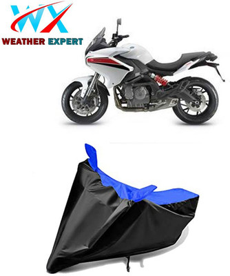 WEATHER EXPERT Waterproof Two Wheeler Cover for Benelli(TNT 600 GT, Black, Blue)
