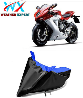WEATHER EXPERT Waterproof Two Wheeler Cover for MV Agusta(F3, Black, Blue)