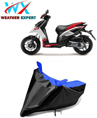 WEATHER EXPERT Waterproof Two Wheeler Cover for Aprilia(SR 125, Black, Blue)