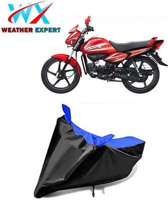 WEATHER EXPERT Waterproof Two Wheeler Cover for Hero(Splendor NXG, Black, Blue)