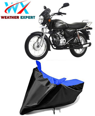 WEATHER EXPERT Waterproof Two Wheeler Cover for Bajaj(Boxer BM 150, Black, Blue)