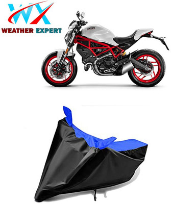 WEATHER EXPERT Waterproof Two Wheeler Cover for Ducati(Monster, Black, Blue)