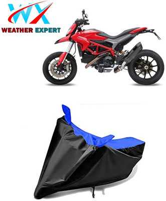 WEATHER EXPERT Waterproof Two Wheeler Cover for Ducati(Hypermotard 939, Black, Blue)