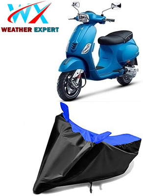 WEATHER EXPERT Waterproof Two Wheeler Cover for Vespa(Vespa SXL, Black, Blue)