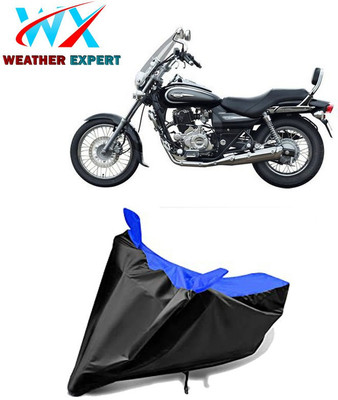 WEATHER EXPERT Waterproof Two Wheeler Cover for Bajaj(Avenger 220 DTS-i, Black, Blue)