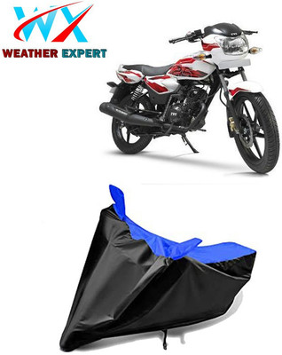 WEATHER EXPERT Waterproof Two Wheeler Cover for TVS(Phoenix 125, Black, Blue)