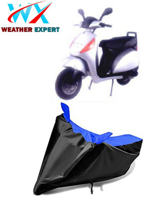 WEATHER EXPERT Waterproof Two Wheeler Cover for Bajaj(Fusion, Black, Blue)