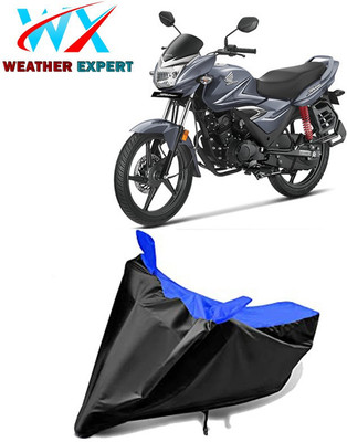 WEATHER EXPERT Waterproof Two Wheeler Cover for Honda(CB Shine, Black, Blue)