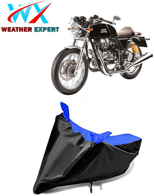 WEATHER EXPERT Waterproof Two Wheeler Cover for Royal Enfield(Continental GT 650, Black, Blue)
