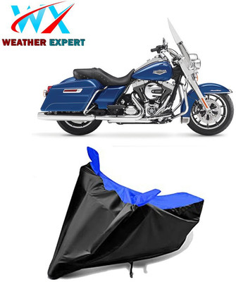 WEATHER EXPERT Waterproof Two Wheeler Cover for Harley Davidson(Road King, Black, Blue)