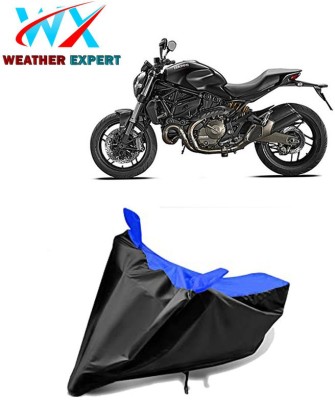 WEATHER EXPERT Waterproof Two Wheeler Cover for Ducati(Monster 82, Black, Blue)