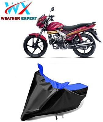 WEATHER EXPERT Waterproof Two Wheeler Cover for Mahindra(Centuro Rockstar, Black, Blue)