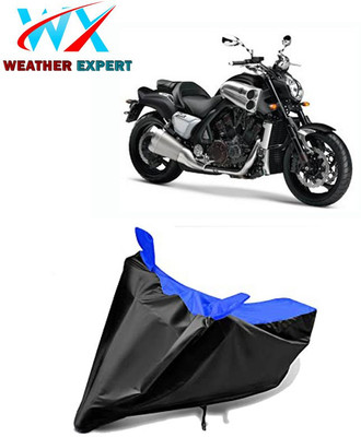 WEATHER EXPERT Waterproof Two Wheeler Cover for Yamaha(VMAX, Black, Blue)