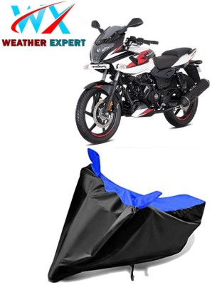 WEATHER EXPERT Waterproof Two Wheeler Cover for Bajaj(Pulsar 220F, Black, Blue)