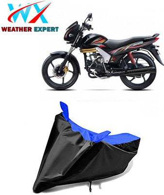 WEATHER EXPERT Waterproof Two Wheeler Cover for Mahindra(Centuro XT, Black, Blue)