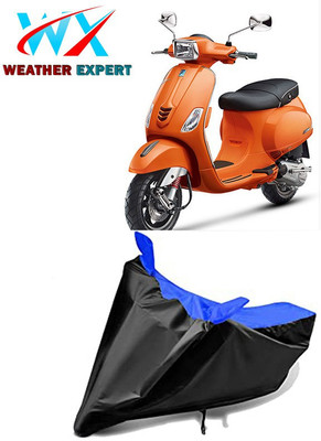WEATHER EXPERT Waterproof Two Wheeler Cover for Vespa(Vespa SXL 125, Black, Blue)