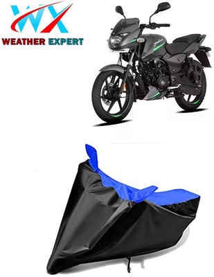WEATHER EXPERT Waterproof Two Wheeler Cover for Bajaj(Pulsar 125 Neon, Black, Blue)