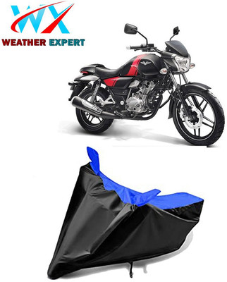 WEATHER EXPERT Waterproof Two Wheeler Cover for Bajaj(V 150, Black, Blue)