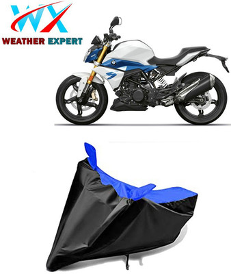 WEATHER EXPERT Waterproof Two Wheeler Cover for BMW(G 310 R, Black, Blue)