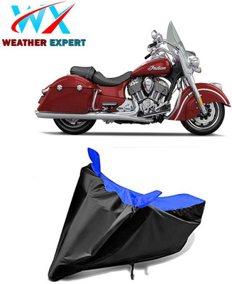 WEATHER EXPERT Waterproof Two Wheeler Cover for Indian(Springfield, Black, Blue)