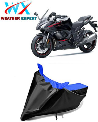 WEATHER EXPERT Waterproof Two Wheeler Cover for Kawasaki(Ninja 1000, Black, Blue)