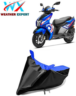 WEATHER EXPERT Waterproof Two Wheeler Cover for TVS(Ntorq 125, Black, Blue)