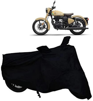 Mdstar Waterproof Two Wheeler Cover for Royal Enfield(Classic 500, Black)