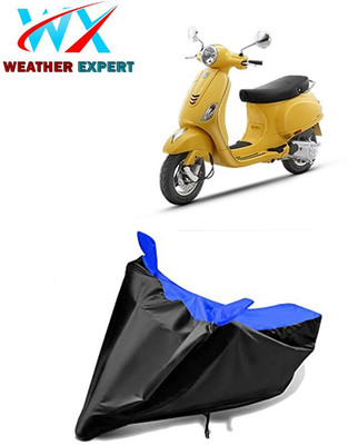 WEATHER EXPERT Waterproof Two Wheeler Cover for Vespa(ZX 125, Black, Blue)