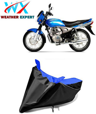 WEATHER EXPERT Waterproof Two Wheeler Cover for Bajaj(Wind 125, Black, Blue)