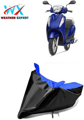 WEATHER EXPERT Waterproof Two Wheeler Cover for Suzuki(Access 125, Black, Blue)