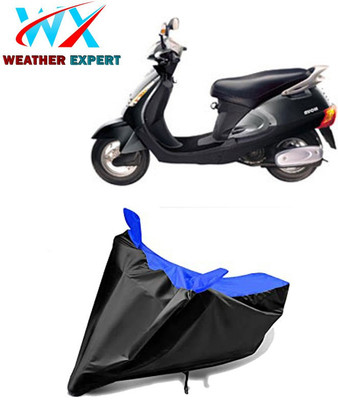 WEATHER EXPERT Waterproof Two Wheeler Cover for Kinetic(Nova EX, Black, Blue)