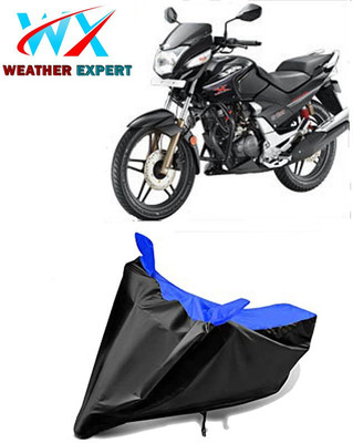 WEATHER EXPERT Waterproof Two Wheeler Cover for Hero(CBZ Extreme, Black, Blue)