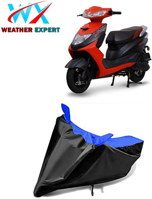 WEATHER EXPERT Waterproof Two Wheeler Cover for Ampere(Zeal, Black, Blue)