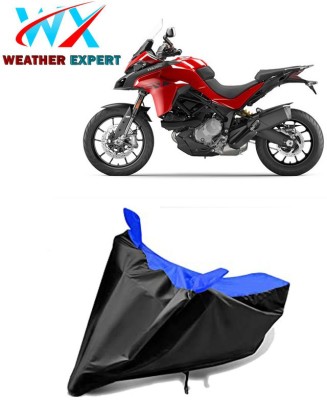 WEATHER EXPERT Waterproof Two Wheeler Cover for Ducati(Multistrada, Black, Blue)