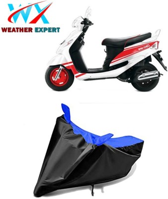 WEATHER EXPERT Waterproof Two Wheeler Cover for Mahindra(Rodeo UZO, Black, Blue)