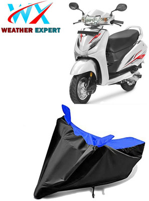 WEATHER EXPERT Waterproof Two Wheeler Cover for TVS(Scooty, Black, Blue)