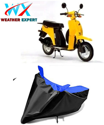 WEATHER EXPERT Waterproof Two Wheeler Cover for Bajaj(Sunny, Black, Blue)