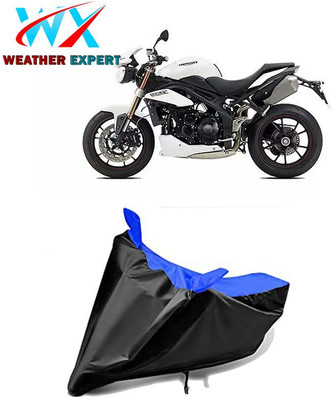 WEATHER EXPERT Waterproof Two Wheeler Cover for Triumph(Speed Triple ABS, Black, Blue)