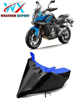 WEATHER EXPERT Waterproof Two Wheeler Cover for CFMoto(650MT, Black, Blue)