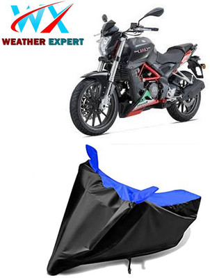 WEATHER EXPERT Waterproof Two Wheeler Cover for Benelli(TNT 25, Black, Blue)