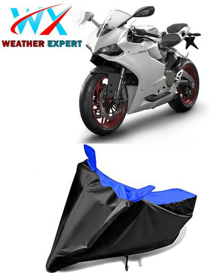 WEATHER EXPERT Waterproof Two Wheeler Cover for Ducati(899 Panigale, Black, Blue)